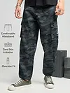 Dark Grey Camo Cargo Pants for Men